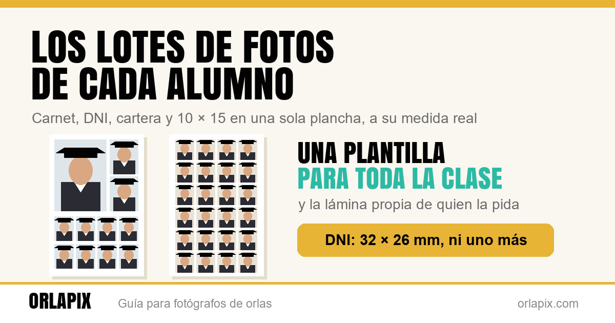 Cómo preparar los lotes de fotos de cada alumno