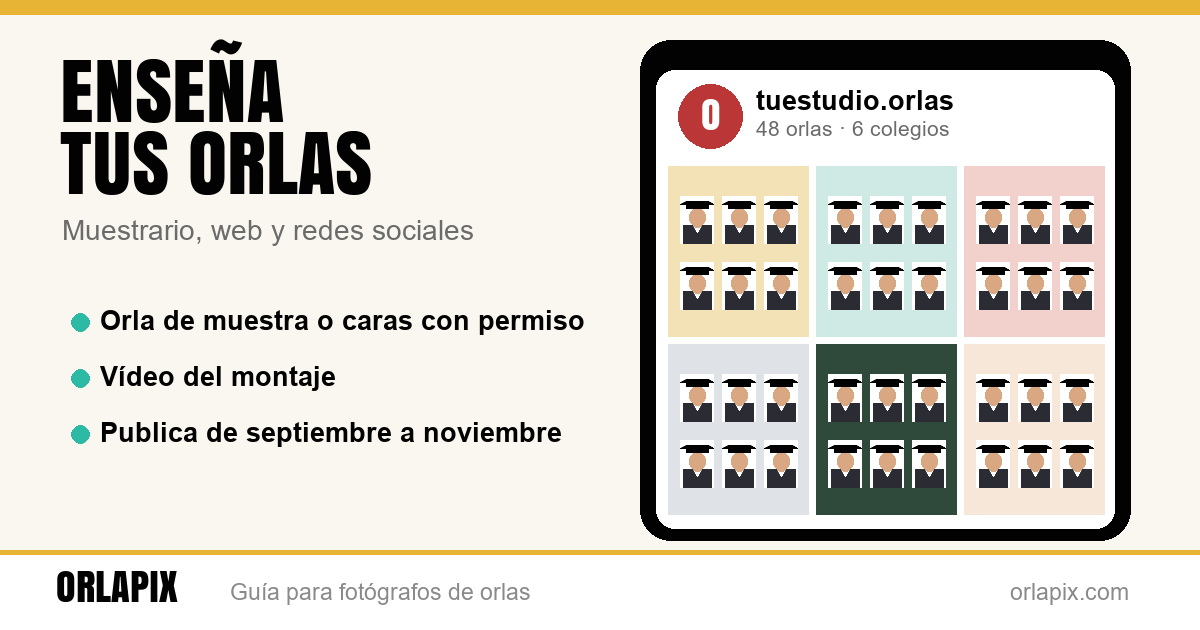 Enseña tus orlas: muestrario, portfolio y redes sociales