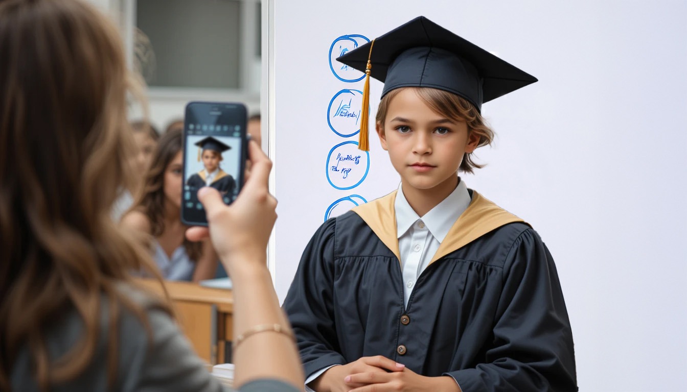 Ejemplo de fotografía correcta para orla escolar