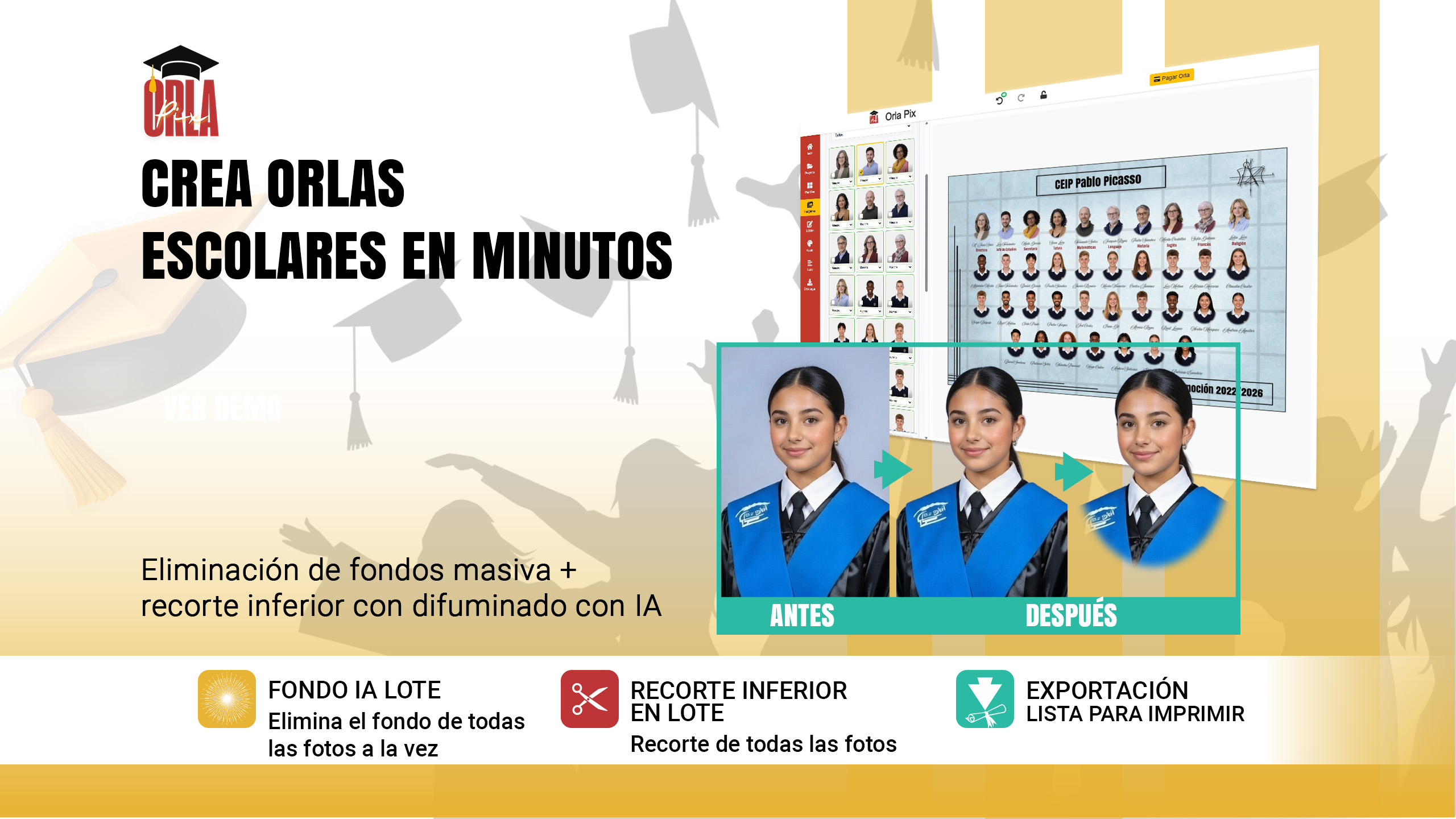 OrlaPix - Crea orlas escolares online profesionales